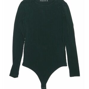 Abercrombie & Fitch Deep Green Long Sleeve Bodysuit